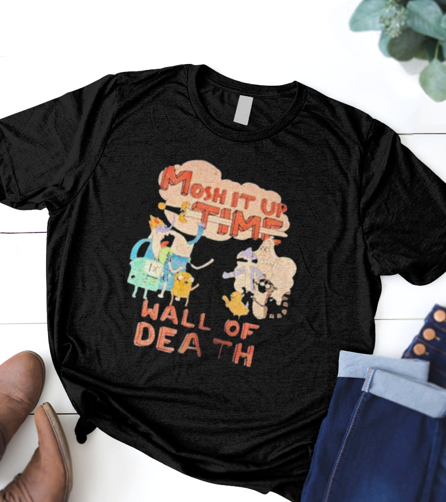 Adventure Mosh It Up Time Wall Of Death Cartoon Characters T-Shirt