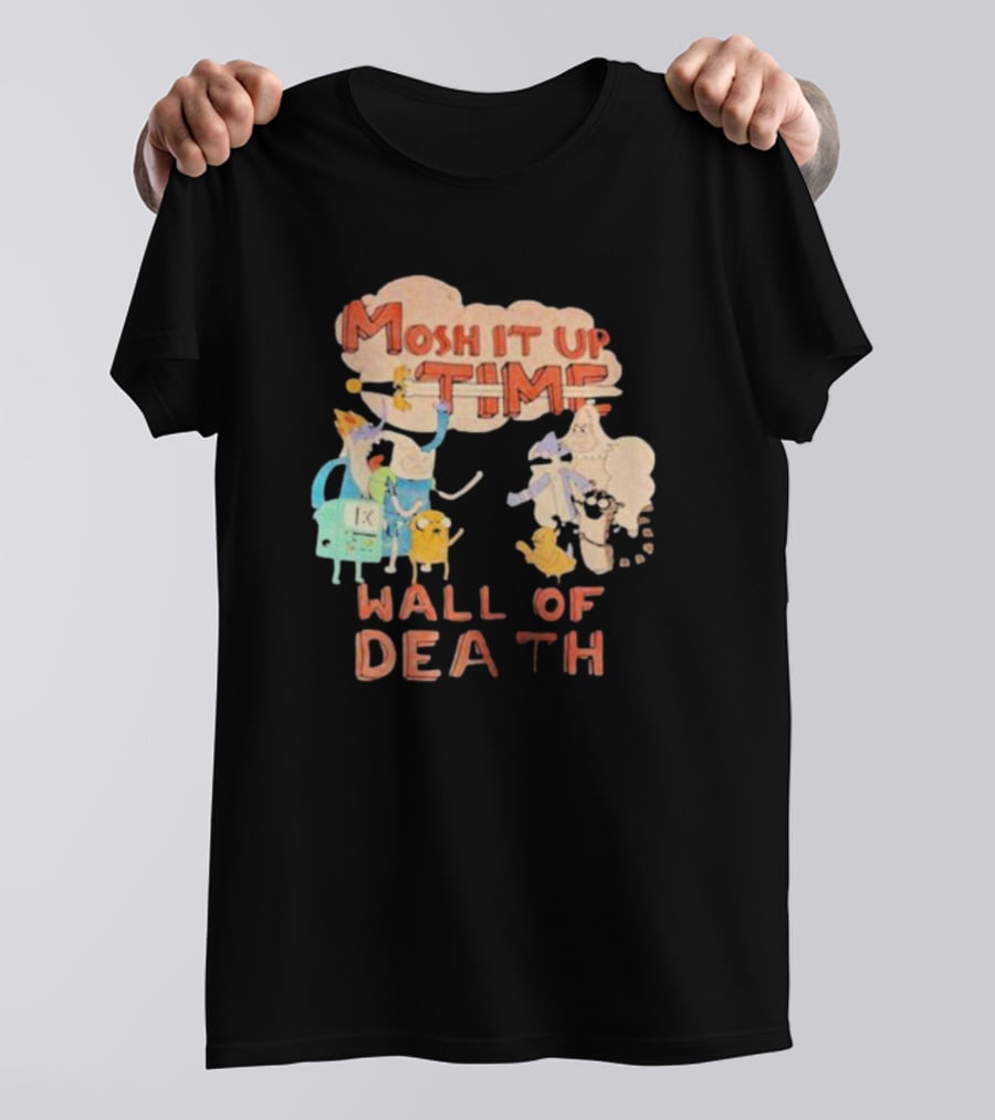 Adventure Mosh It Up Time Wall Of Death Cartoon Characters T-Shirt