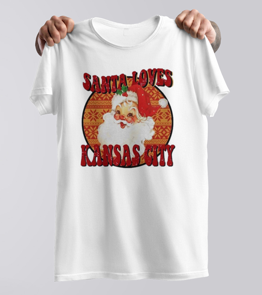 Santa Loves Kansas City T-Shirt