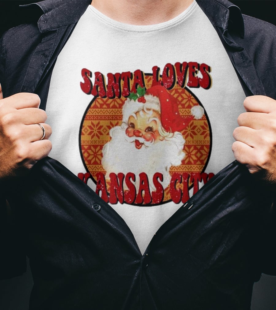 Santa Loves Kansas City T-Shirt