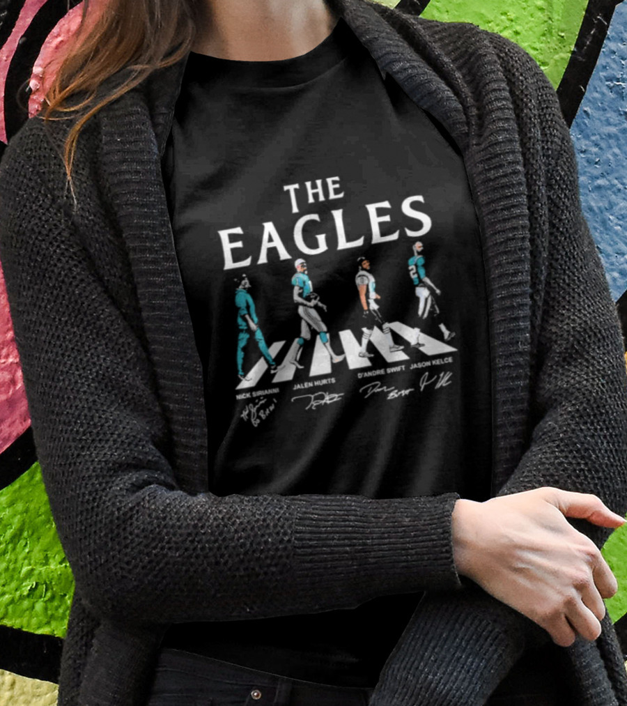 Eagles Abbey Road Nick Sirianni Jalen Hurts D'Andre Swift Jason Kelce T-Shirt