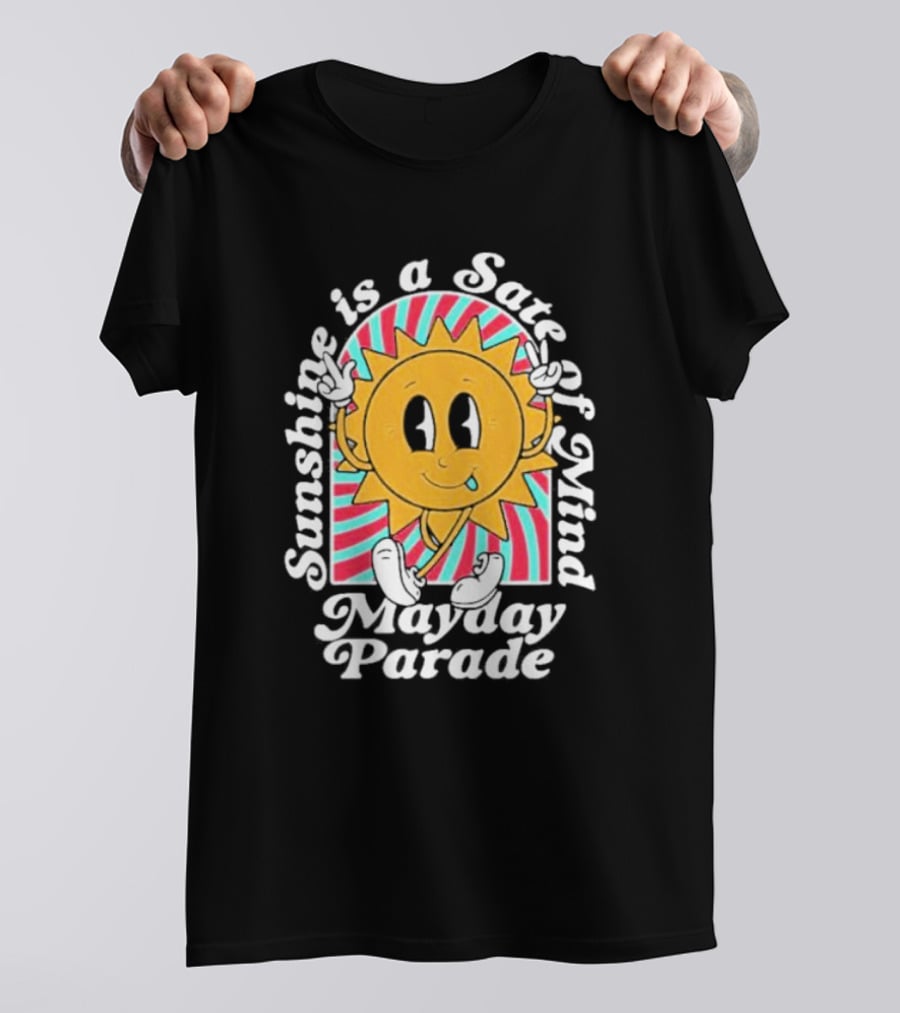 Sunshine Is A State Of Mind Mayday Parade Vintage Cartoon Sun T-Shirt