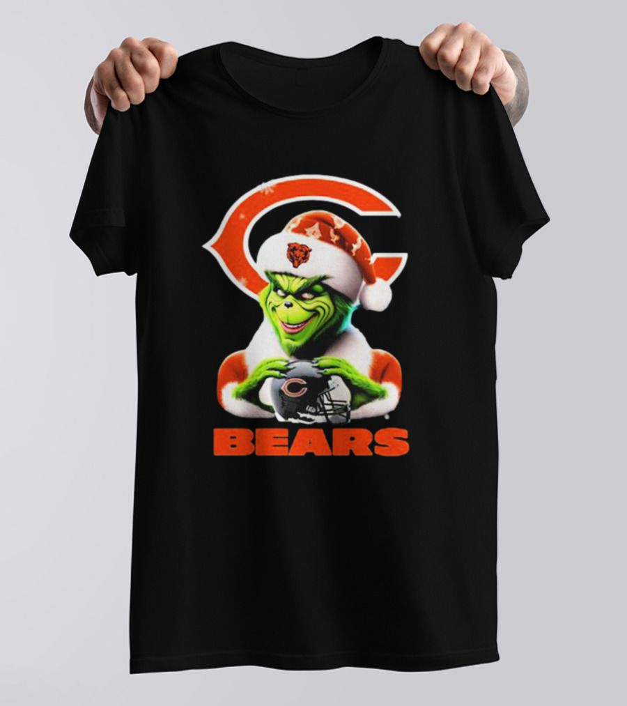 Santa Grinch Bears Merry Christmas Love Chicago Bears T-Shirt
