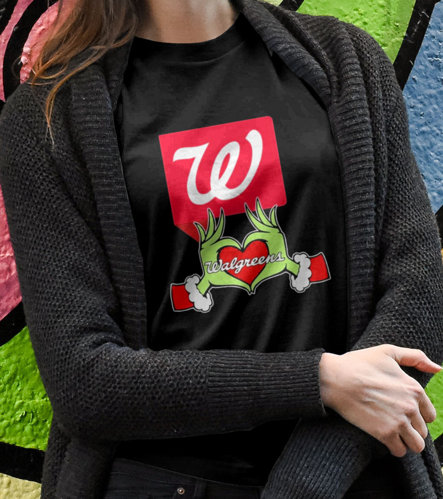 The Grinch Hand Heart Walgreens Christmas T-Shirt