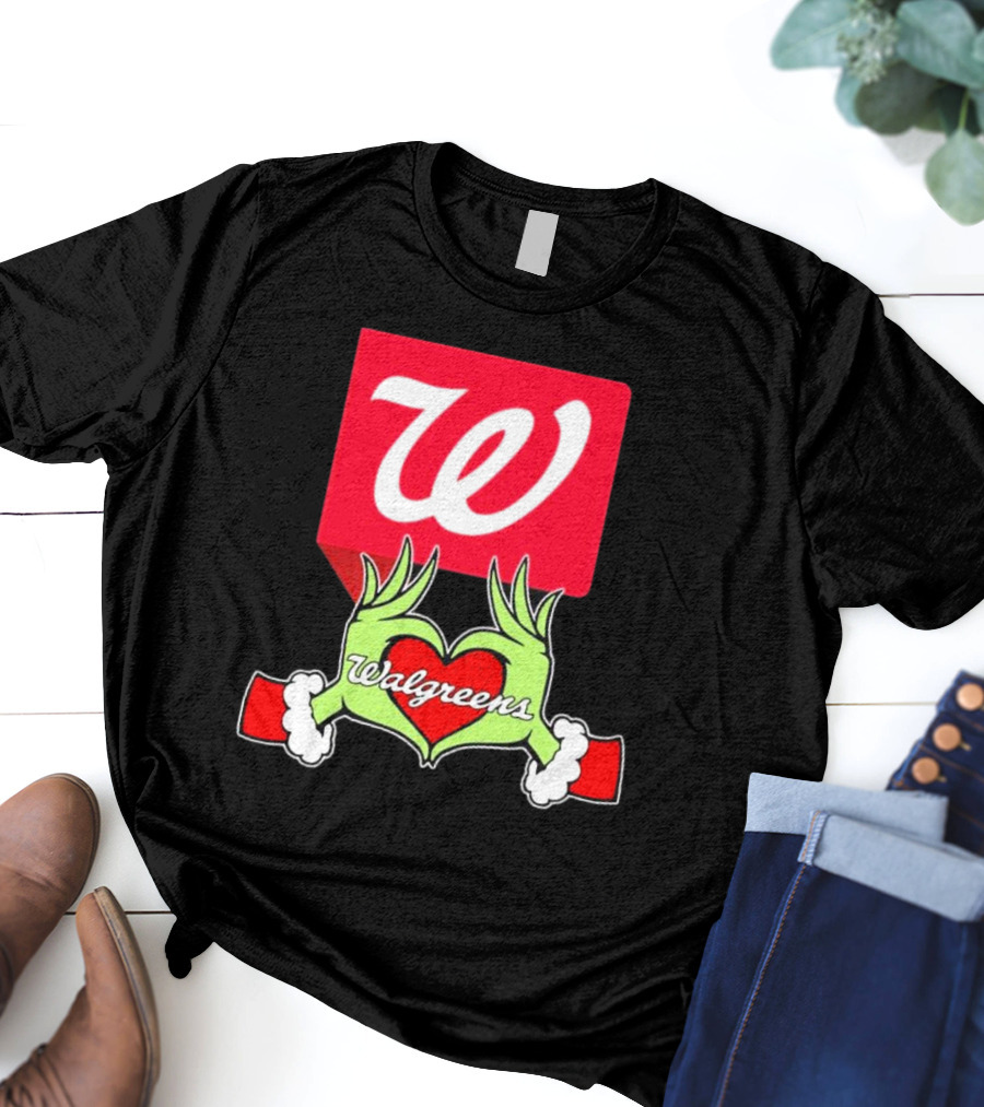 The Grinch Hand Heart Walgreens Christmas T-Shirt