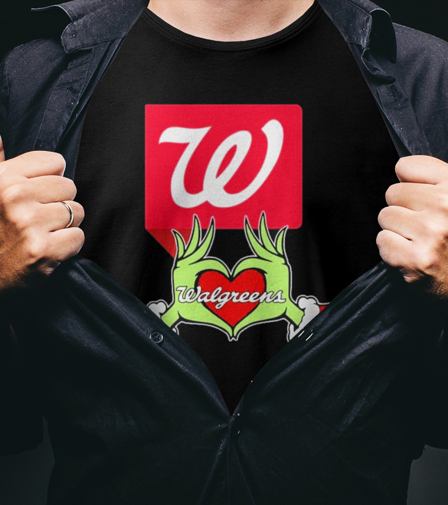 The Grinch Hand Heart Walgreens Christmas T-Shirt