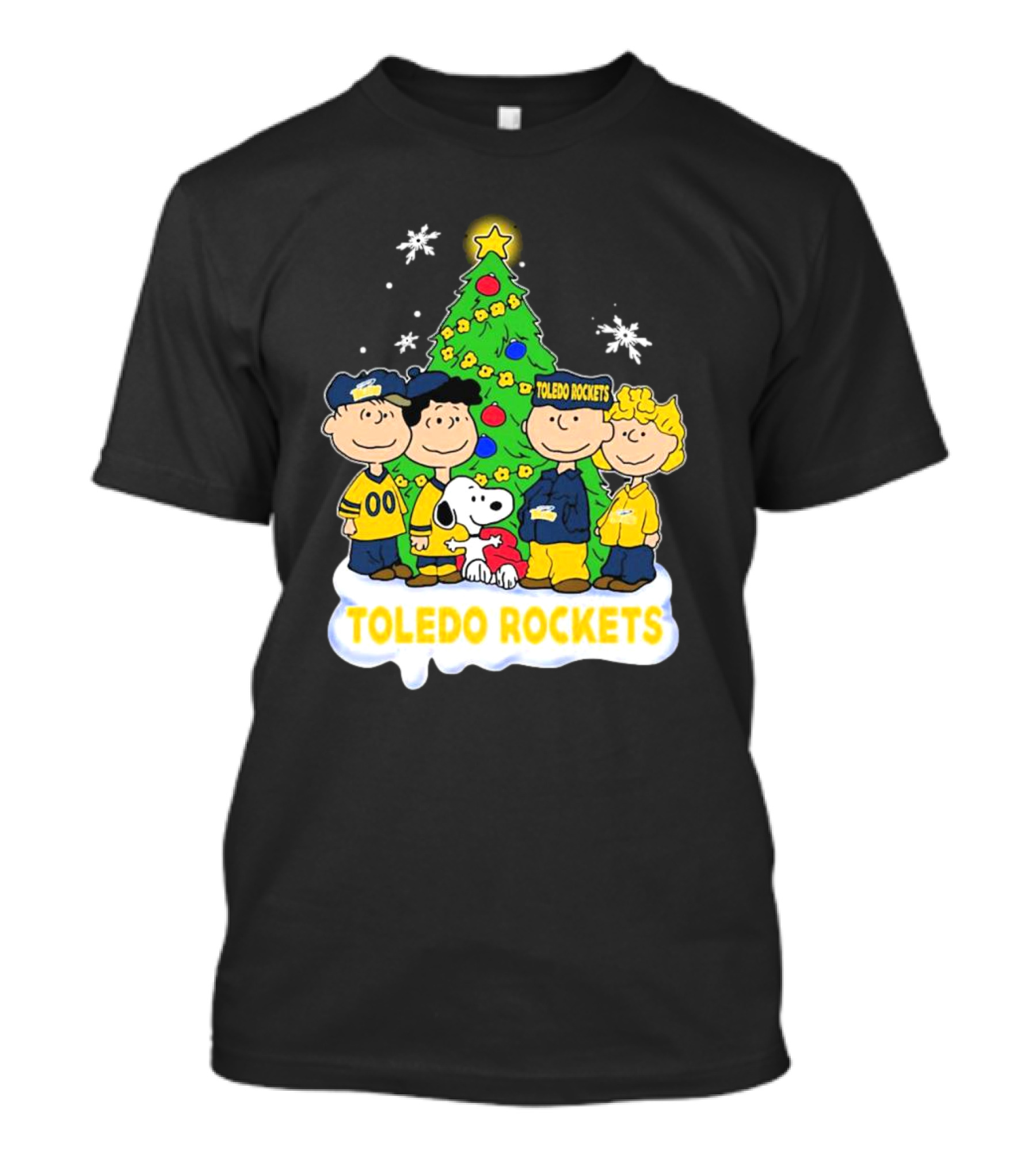 Peanuts Characters Toledo Rockets Christmas Tree T-Shirt