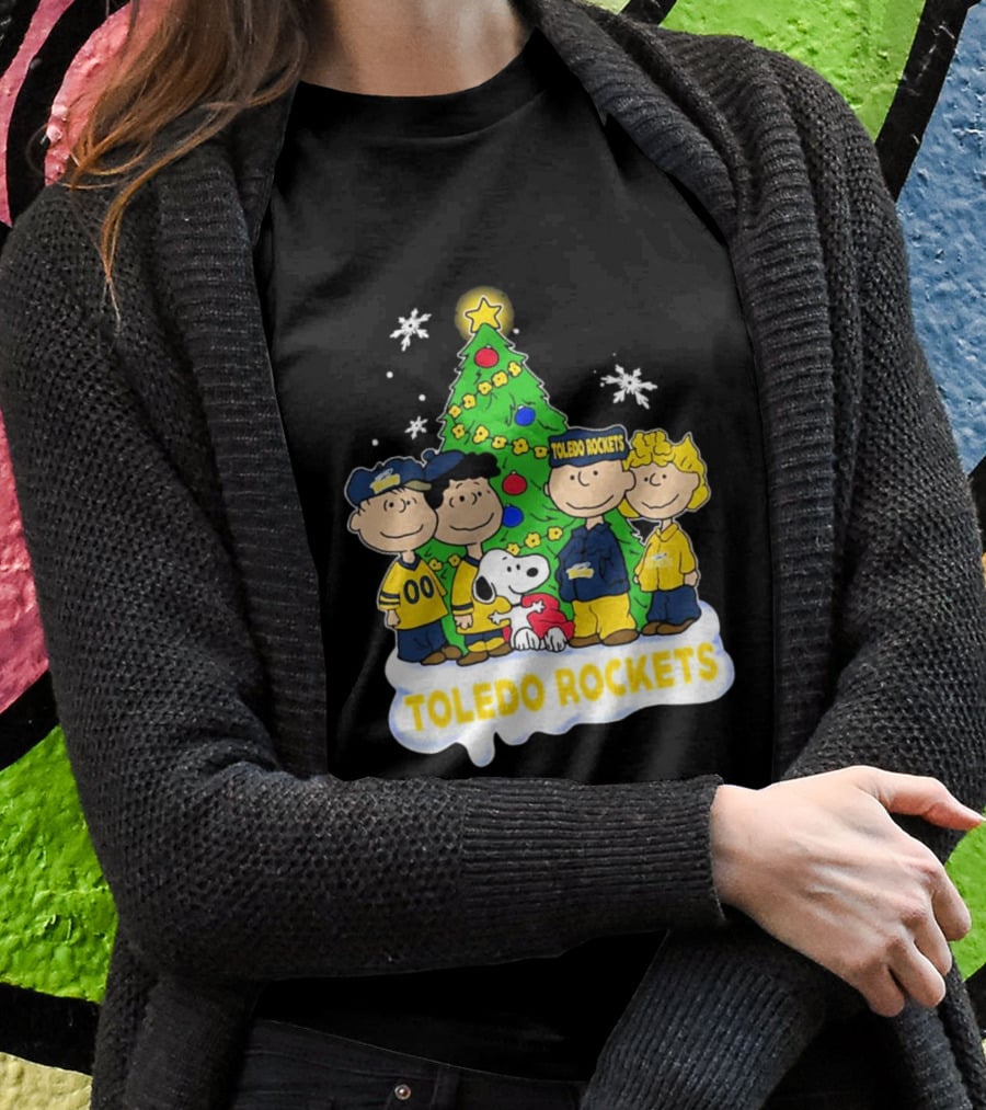 Peanuts Characters Toledo Rockets Christmas Tree T-Shirt