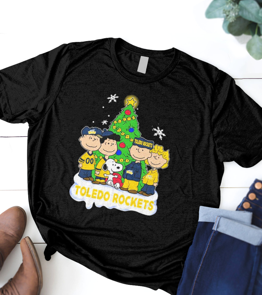 Peanuts Characters Toledo Rockets Christmas Tree T-Shirt