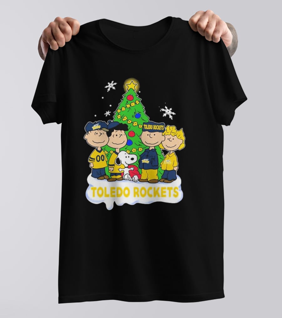 Peanuts Characters Toledo Rockets Christmas Tree T-Shirt