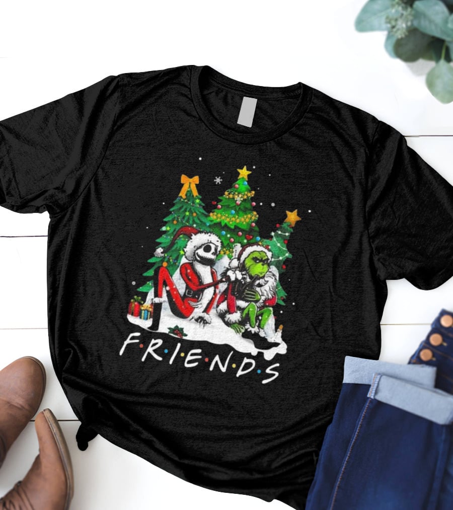 Friends Grinch Christmas Jack Santa Tree T-Shirt