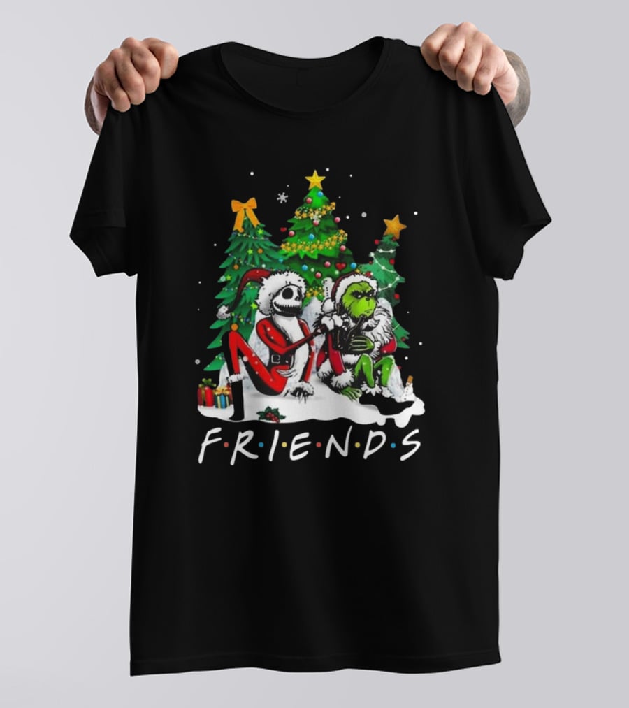 Friends Grinch Christmas Jack Santa Tree T-Shirt
