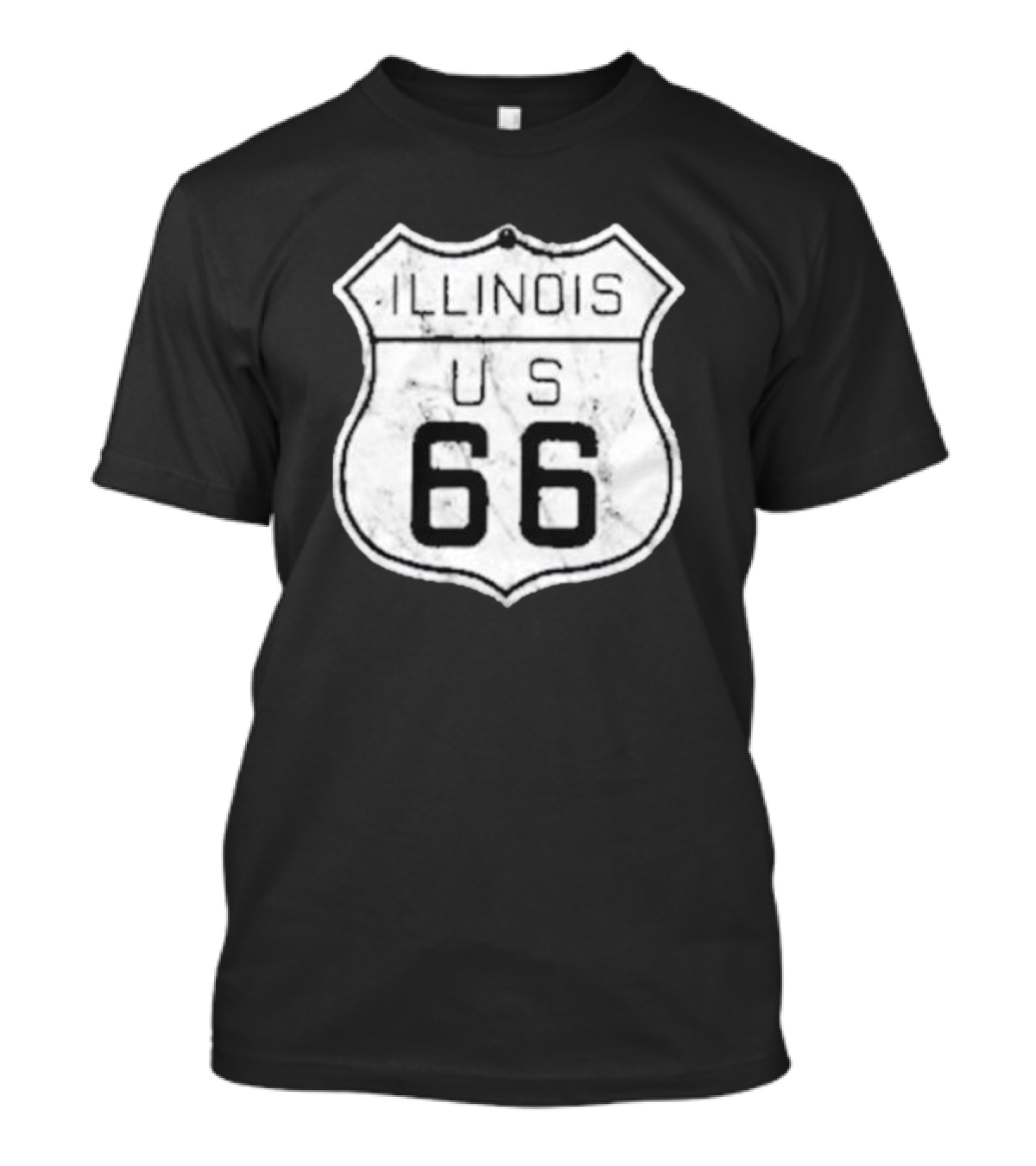 Illinois Route 66 US Vintage Shield Retro Look T-Shirt