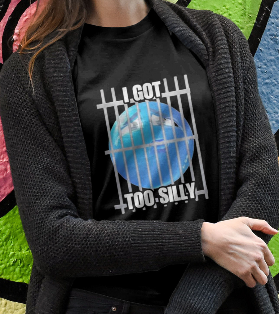I Got Too Silly Blue Emoji Behind Bars T-Shirt