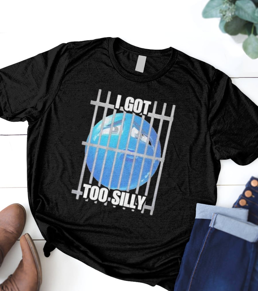 I Got Too Silly Blue Emoji Behind Bars T-Shirt