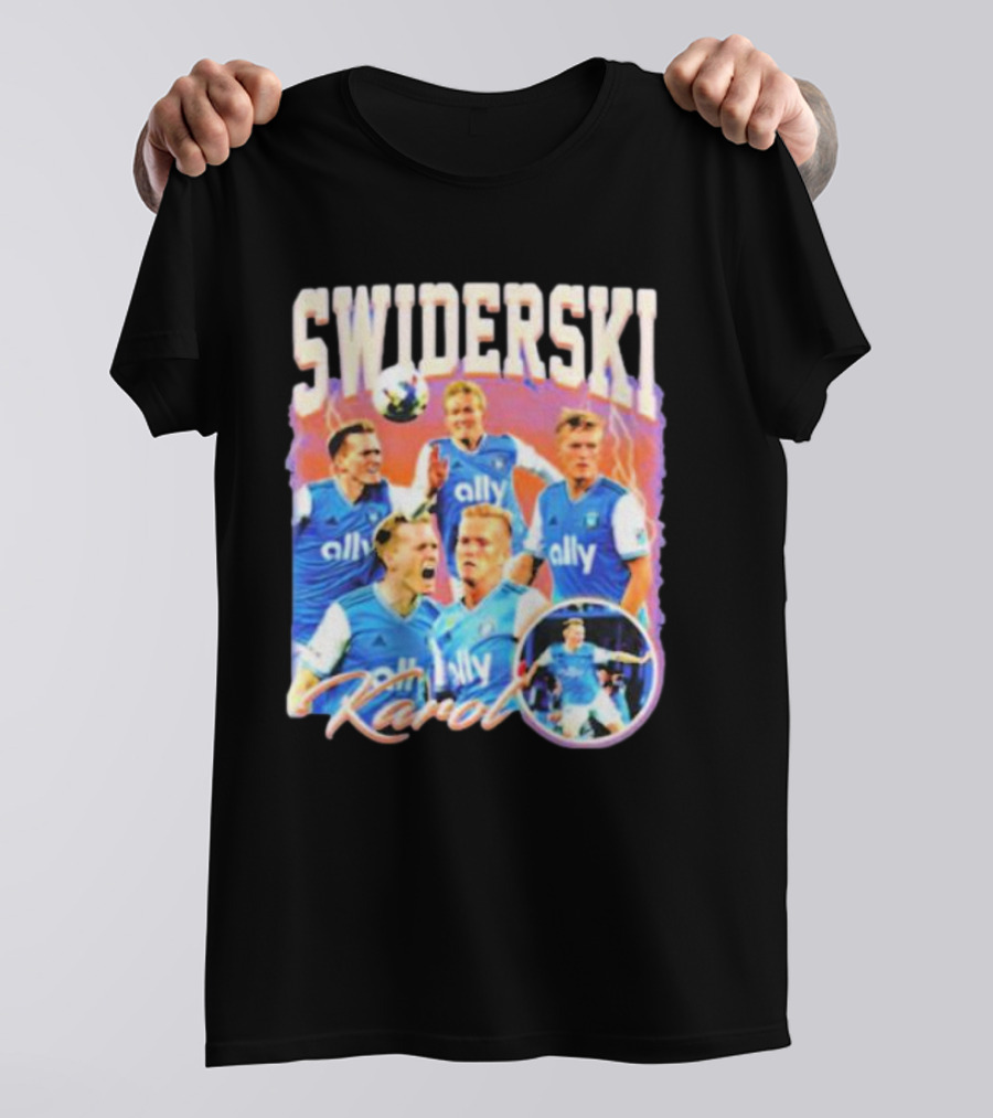 Karol Swiderski Ally Soccer Celebration Montage T-Shirt