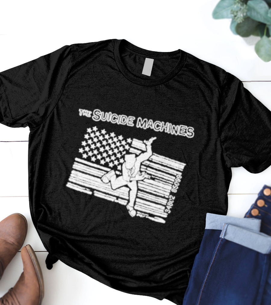 The Suicide Machines Barcode Flag Design Tsmdetroit 43828 60999 T-Shirt