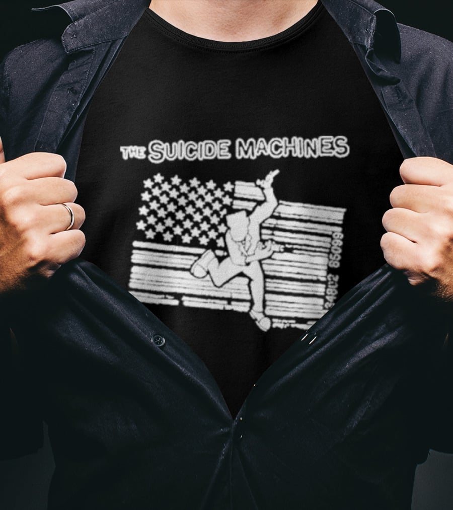 The Suicide Machines Barcode Flag Design Tsmdetroit 43828 60999 T-Shirt
