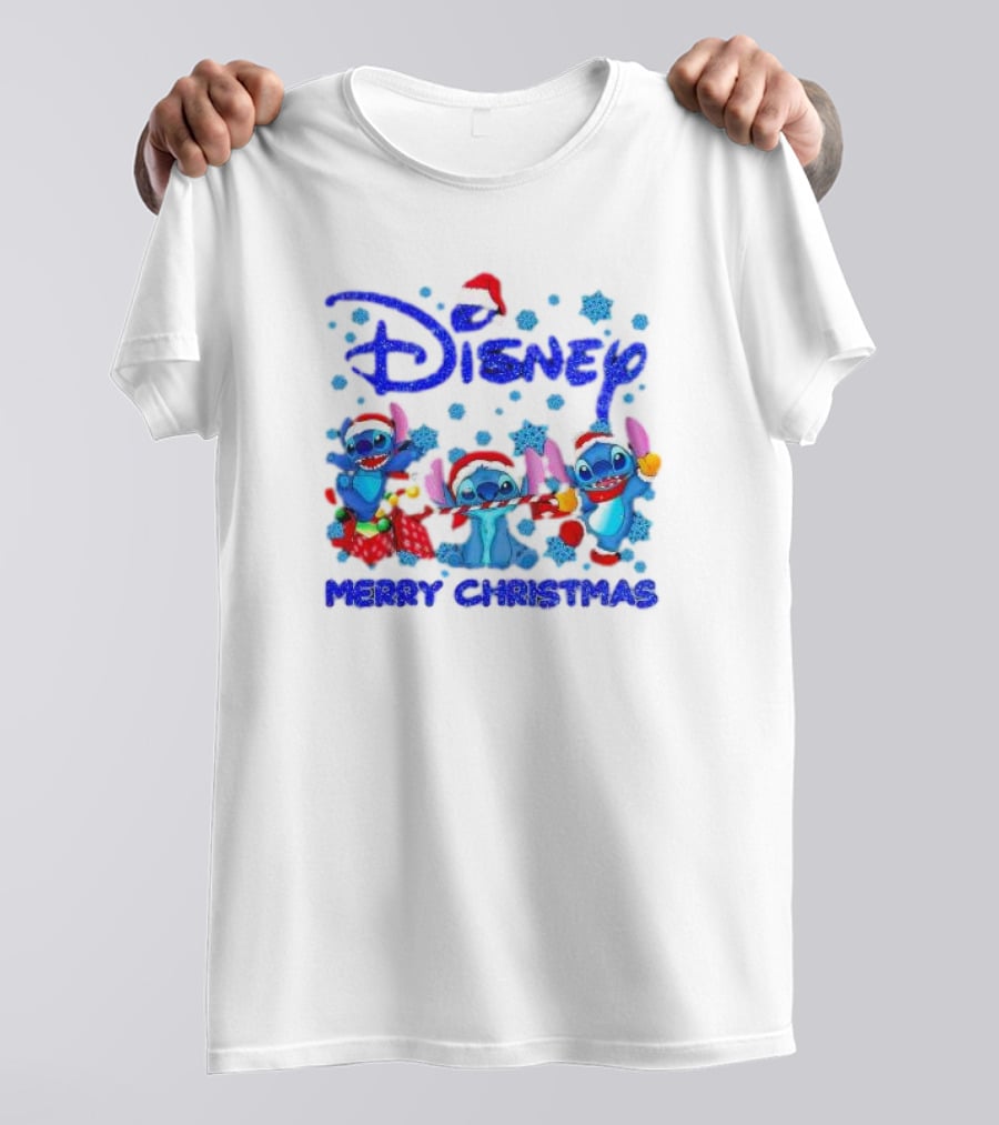 Disney Santa Stitch Merry Christmas T-Shirt