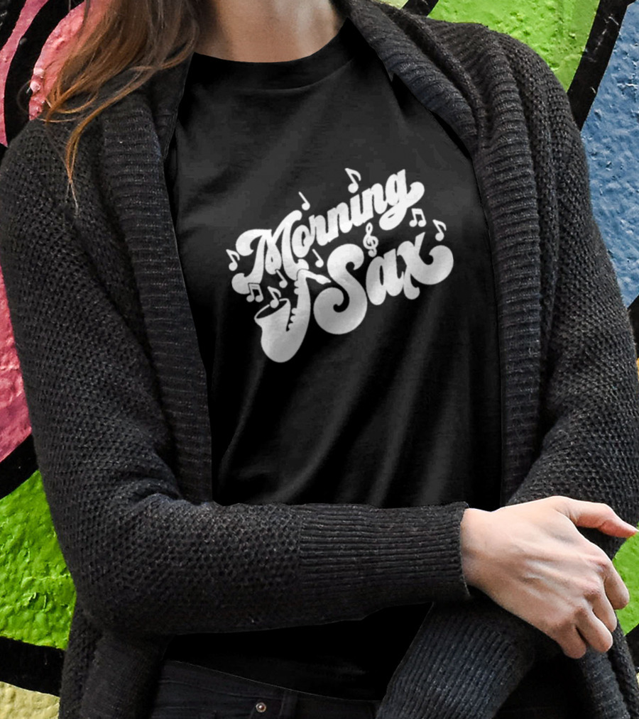Morning Sax Boxyfresh Musical Notes T-Shirt