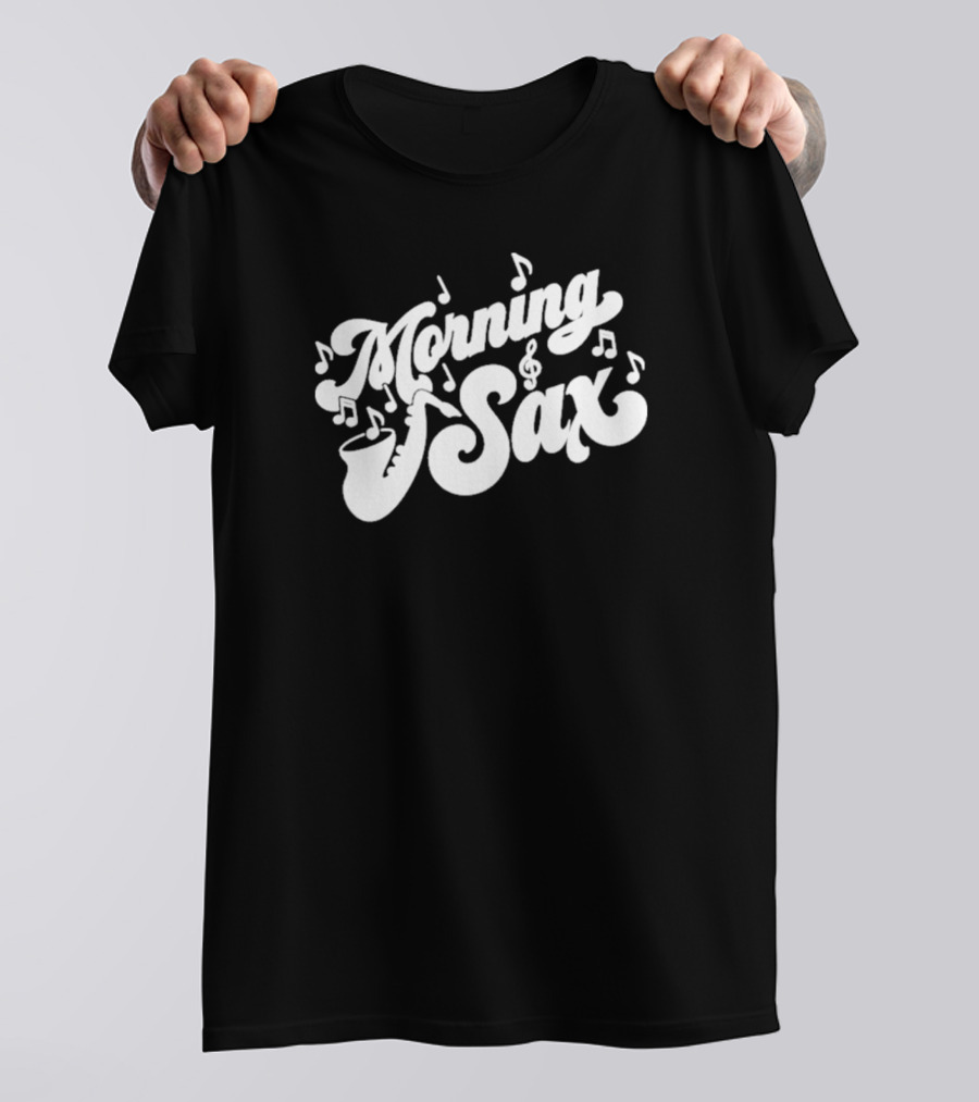 Morning Sax Boxyfresh Musical Notes T-Shirt