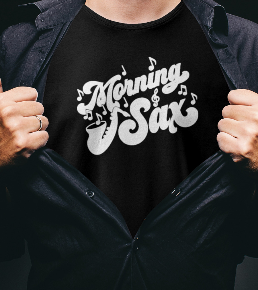 Morning Sax Boxyfresh Musical Notes T-Shirt
