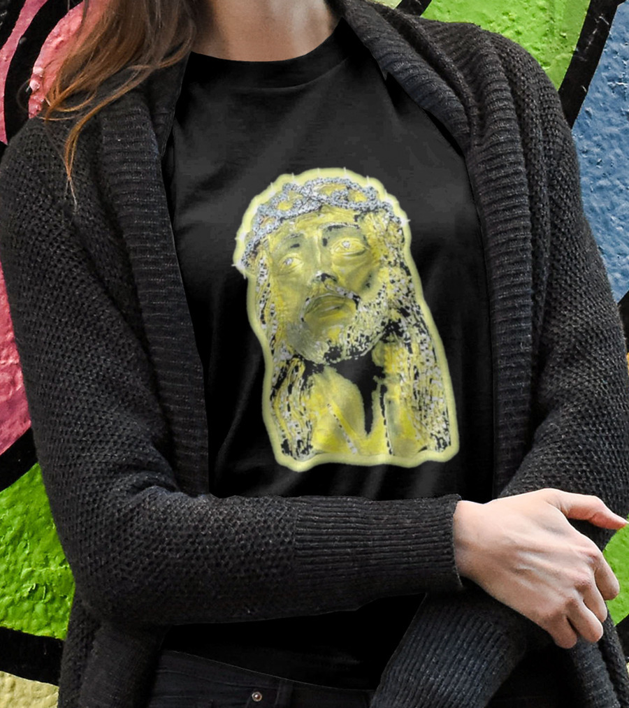 Jesus Piece Gold Diamond Crown Of Thorns Iconic Christian T-Shirt