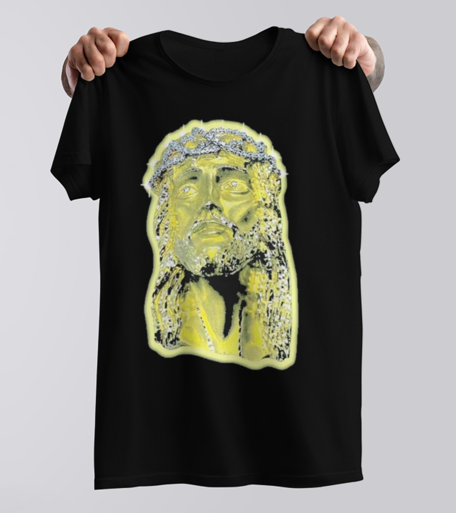 Jesus Piece Gold Diamond Crown Of Thorns Iconic Christian T-Shirt