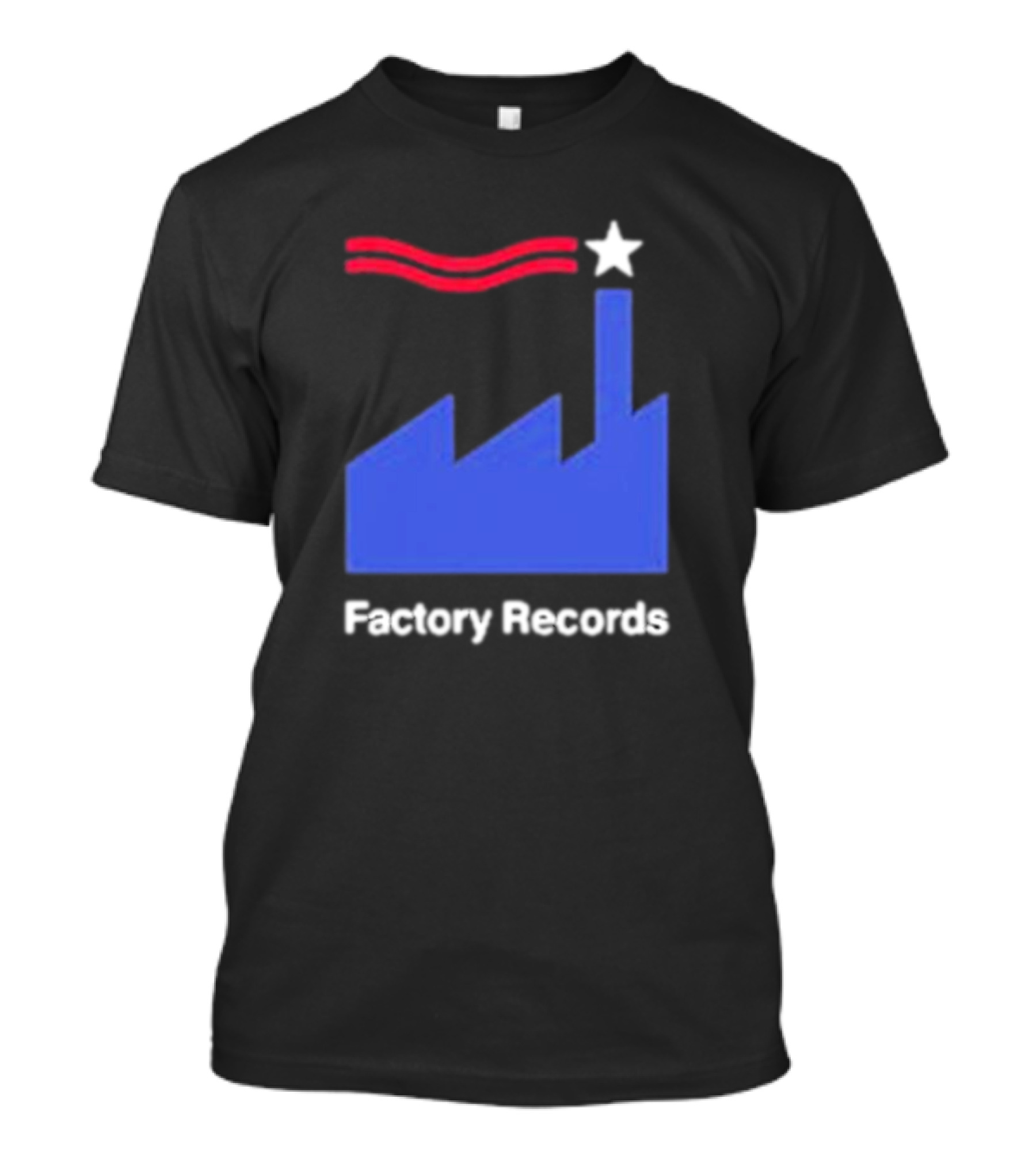 Factory Records Iconic Logo With Star And Stripes Factory T-Shirt