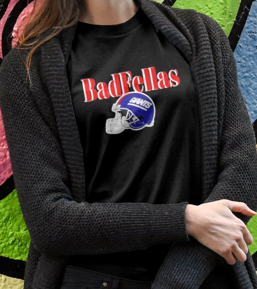 BadFellas Giants Football Helmet T-Shirt