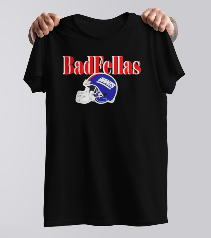 BadFellas Giants Football Helmet T-Shirt