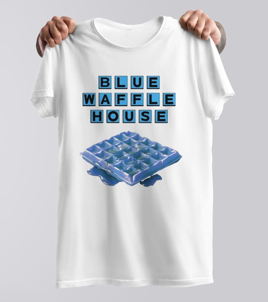 Blue Waffle House Melted Breakfast Food Novelty T-Shirt