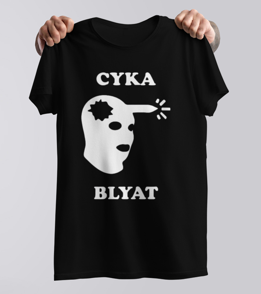 CYKA BLYAT Mask Bullet Headshot T-Shirt