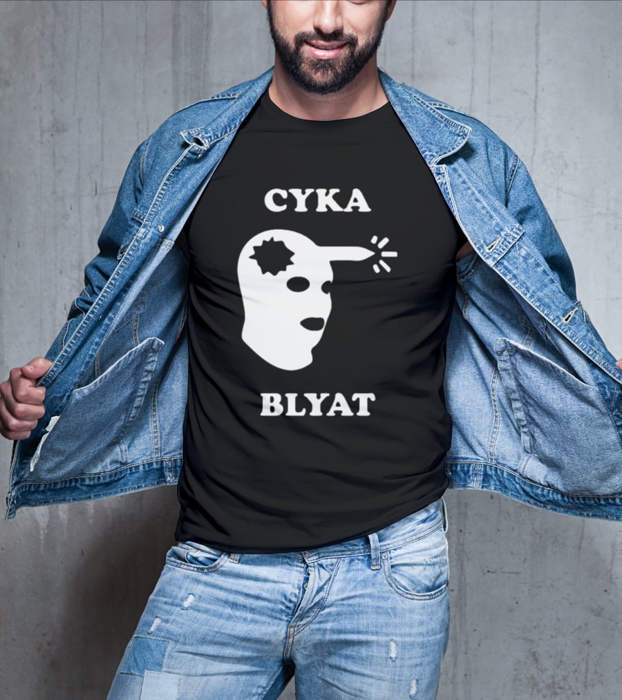 CYKA BLYAT Mask Bullet Headshot T-Shirt