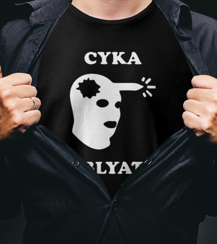 CYKA BLYAT Mask Bullet Headshot T-Shirt