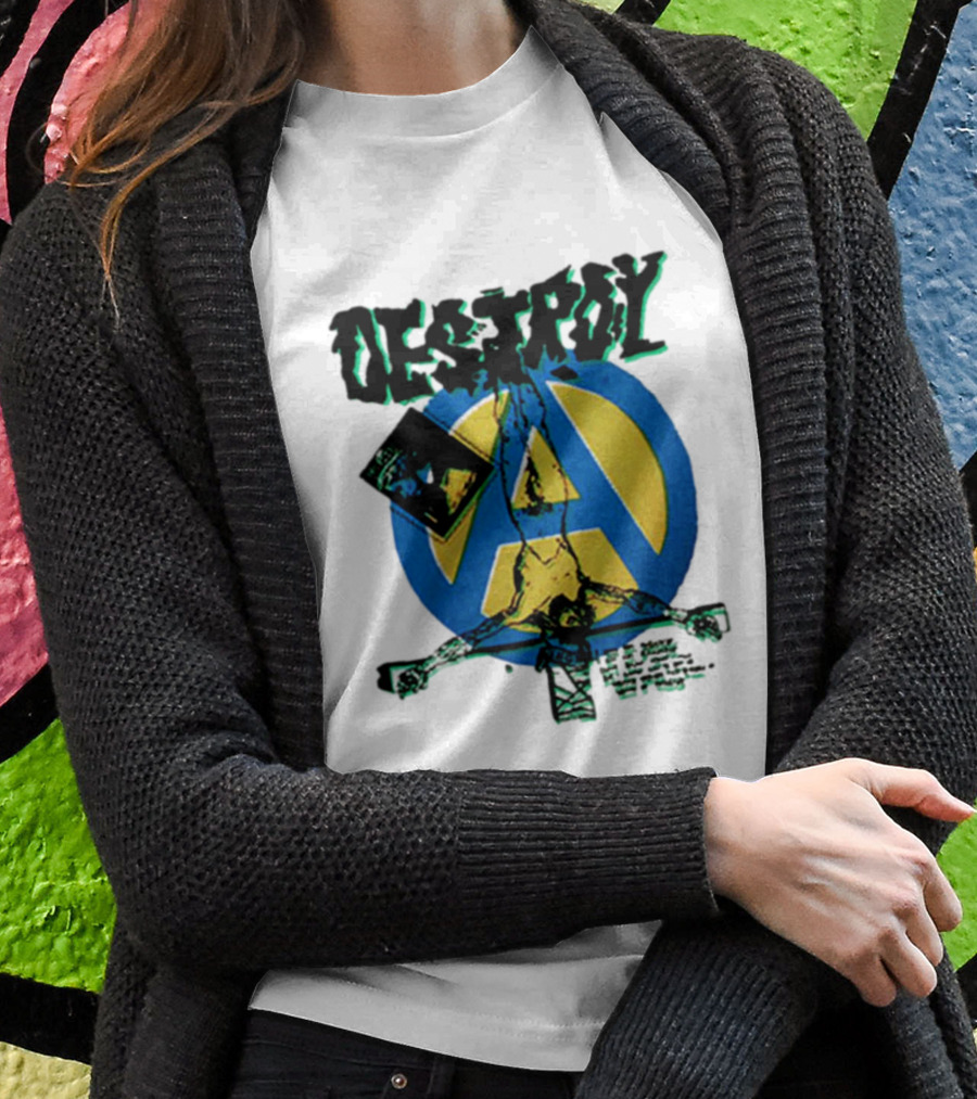 Destroy Anarchy Jesus Seditionaries Fashion Vintage Icon Punk Aesthetic T-Shirt