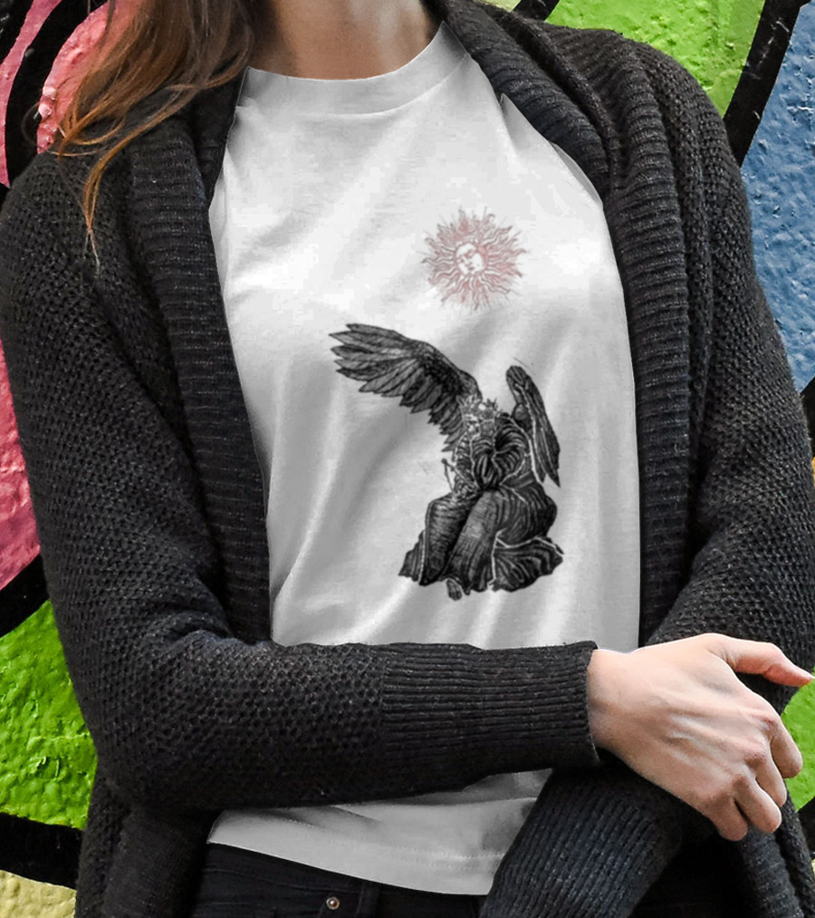 Angel And Skull Sun By Micah Ulrich T-Shirt