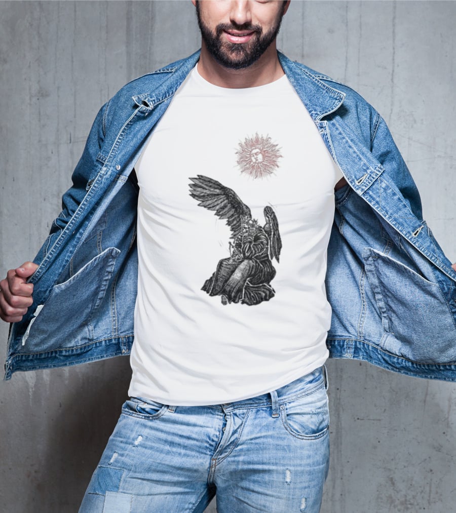 Angel And Skull Sun By Micah Ulrich T-Shirt