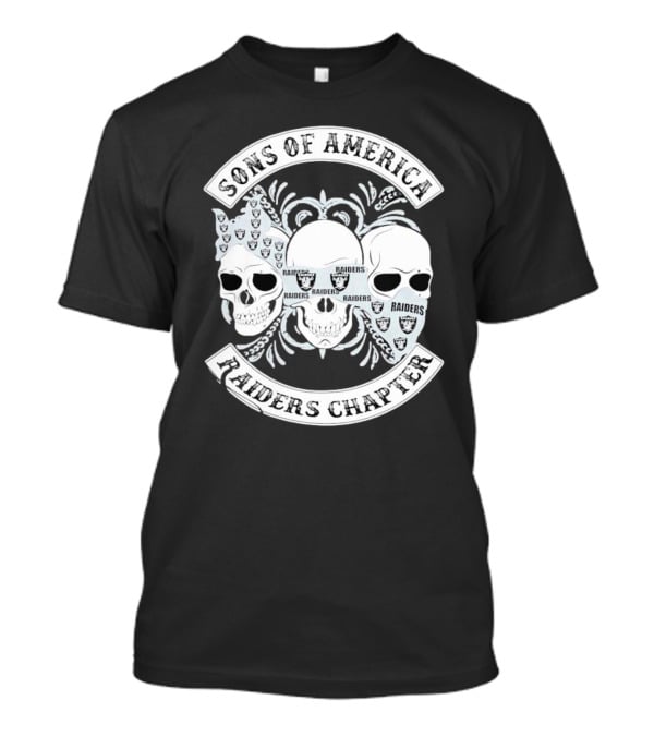Sons Of America Raiders Chapter Skulls With Raiders T-Shirt