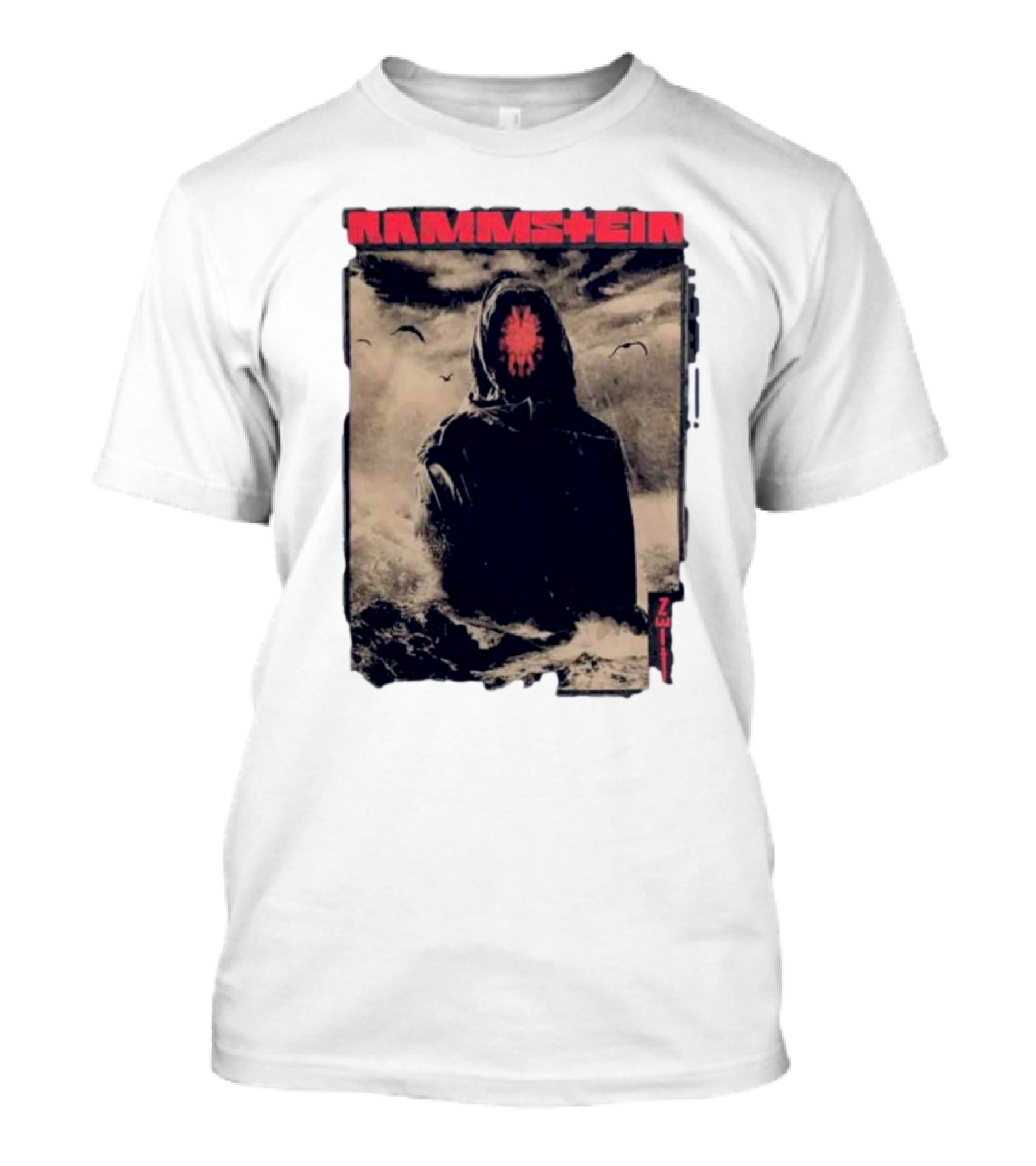 Rammstein Zeithuter Hooded Figure In Stormy Seascape With Birds T-Shirt