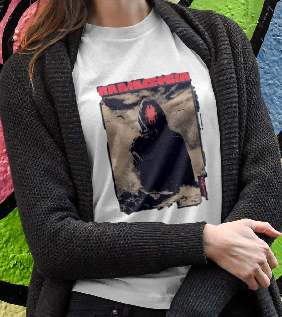 Rammstein Zeithuter Hooded Figure In Stormy Seascape With Birds T-Shirt
