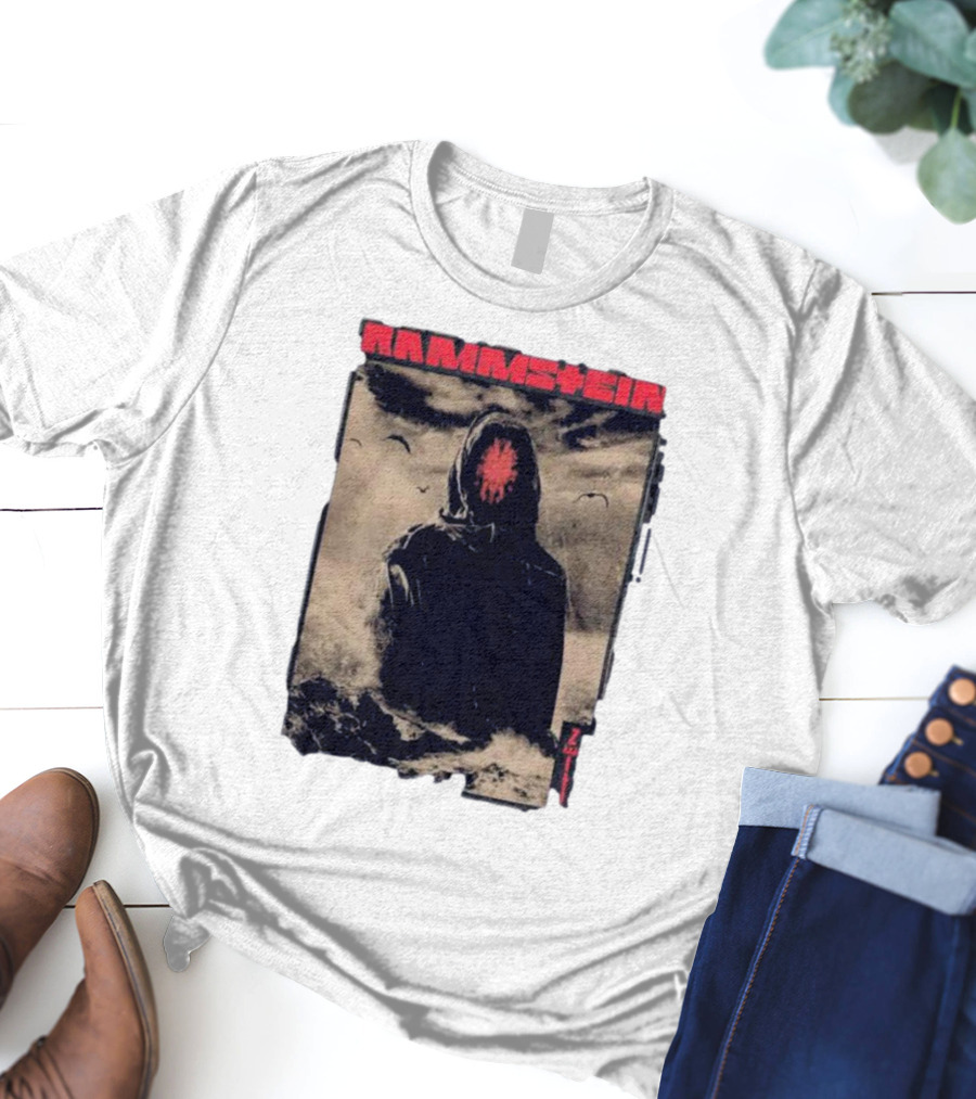 Rammstein Zeithuter Hooded Figure In Stormy Seascape With Birds T-Shirt