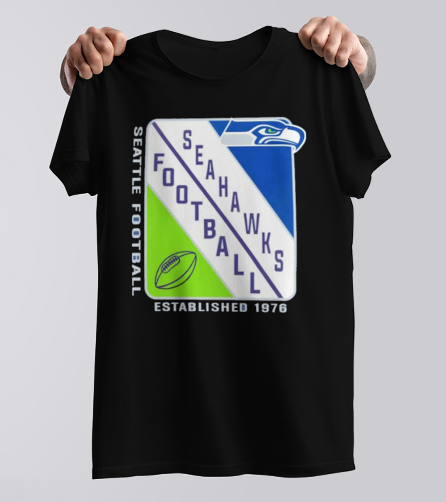 Seattle Seahawks Football Established 1976 Logo Seahawks Head T-Shirt