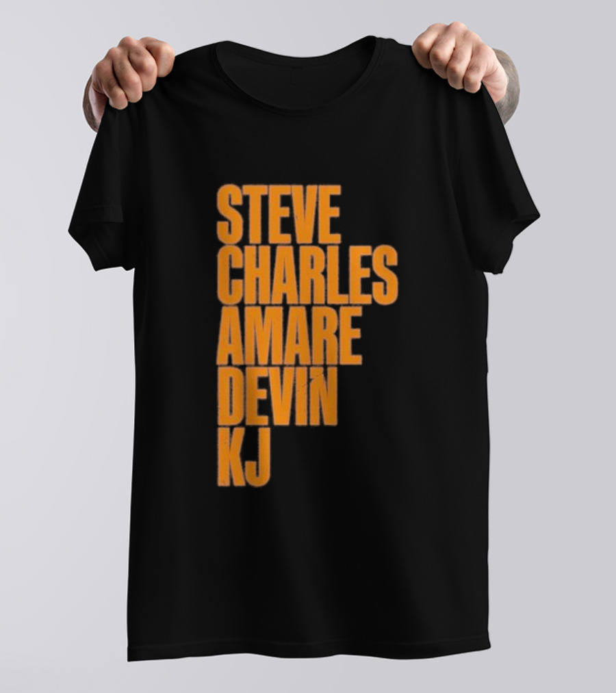 Steve Charles Amare Devin KJ Basketball Legends T-Shirt