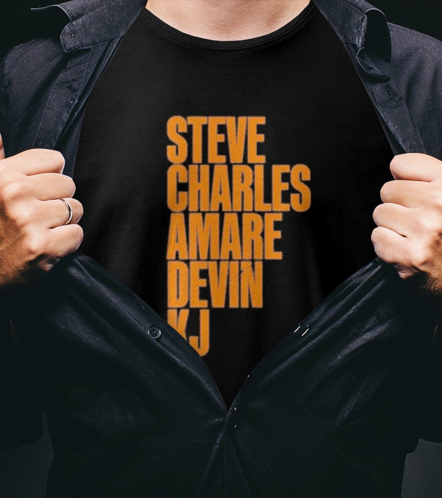 Steve Charles Amare Devin KJ Basketball Legends T-Shirt