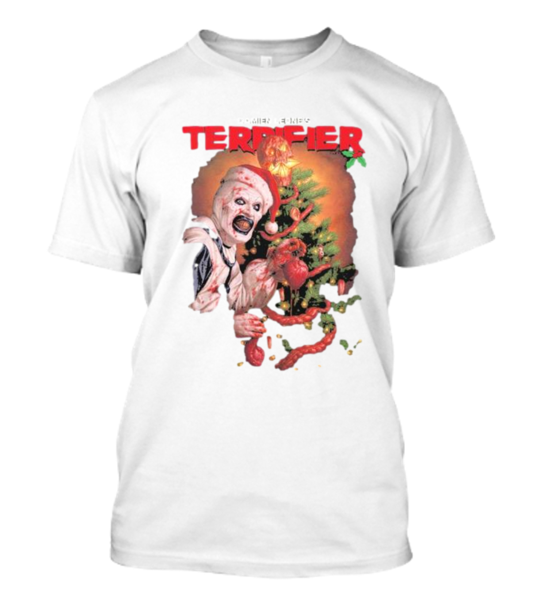 Damien Leone Terrifier Christmas Horror Santa With Christmas Tree T-Shirt
