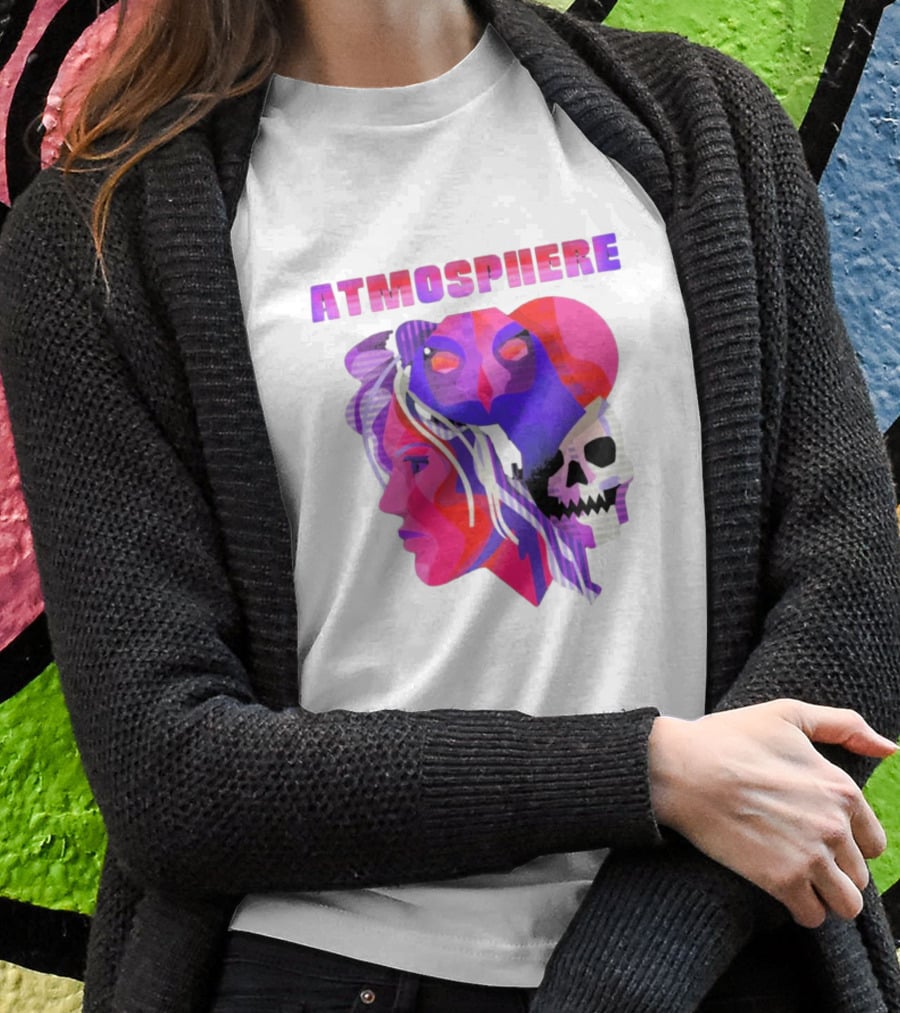 Atmosphere TDBH Colorful Faces And Skull T-Shirt