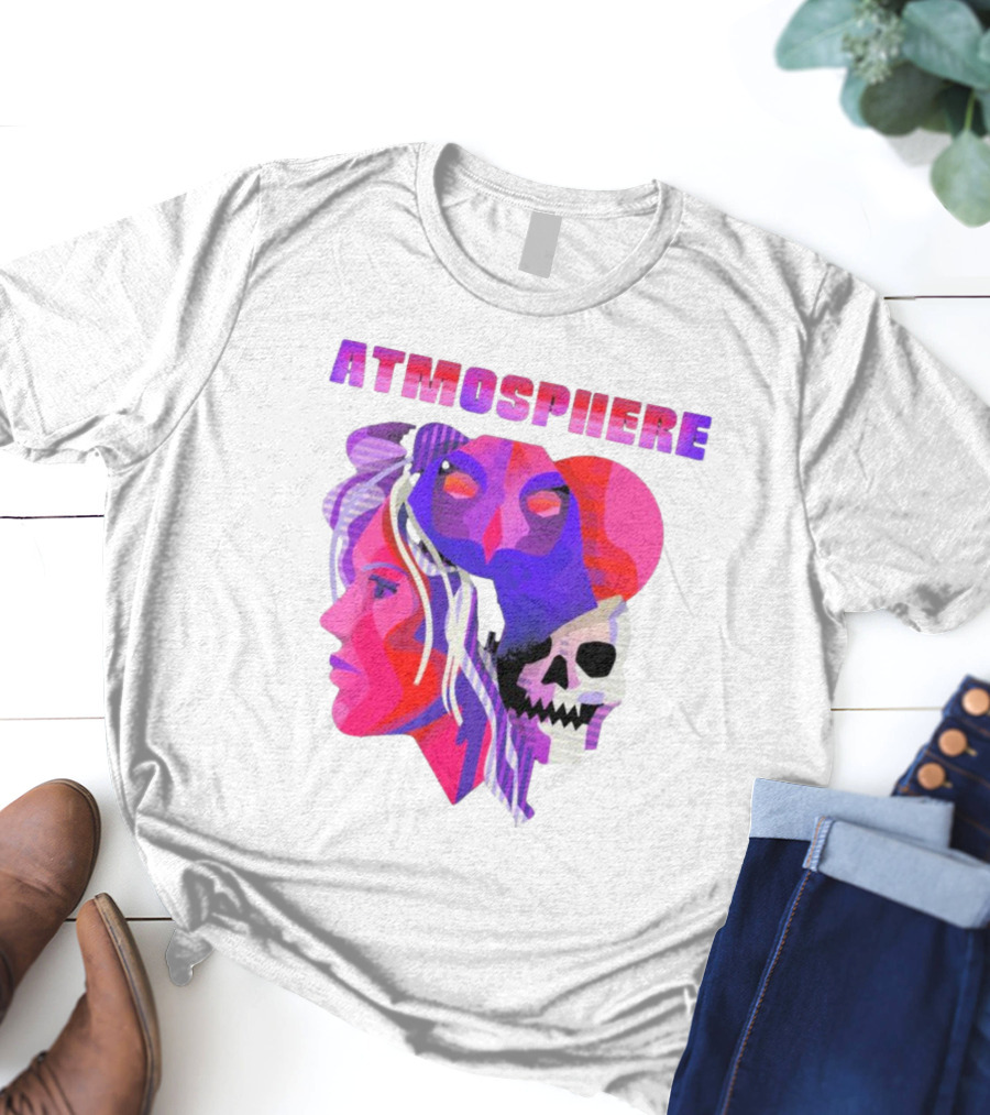 Atmosphere TDBH Colorful Faces And Skull T-Shirt
