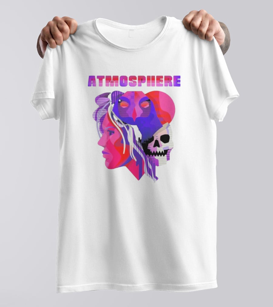 Atmosphere TDBH Colorful Faces And Skull T-Shirt
