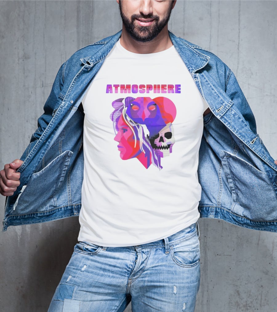 Atmosphere TDBH Colorful Faces And Skull T-Shirt